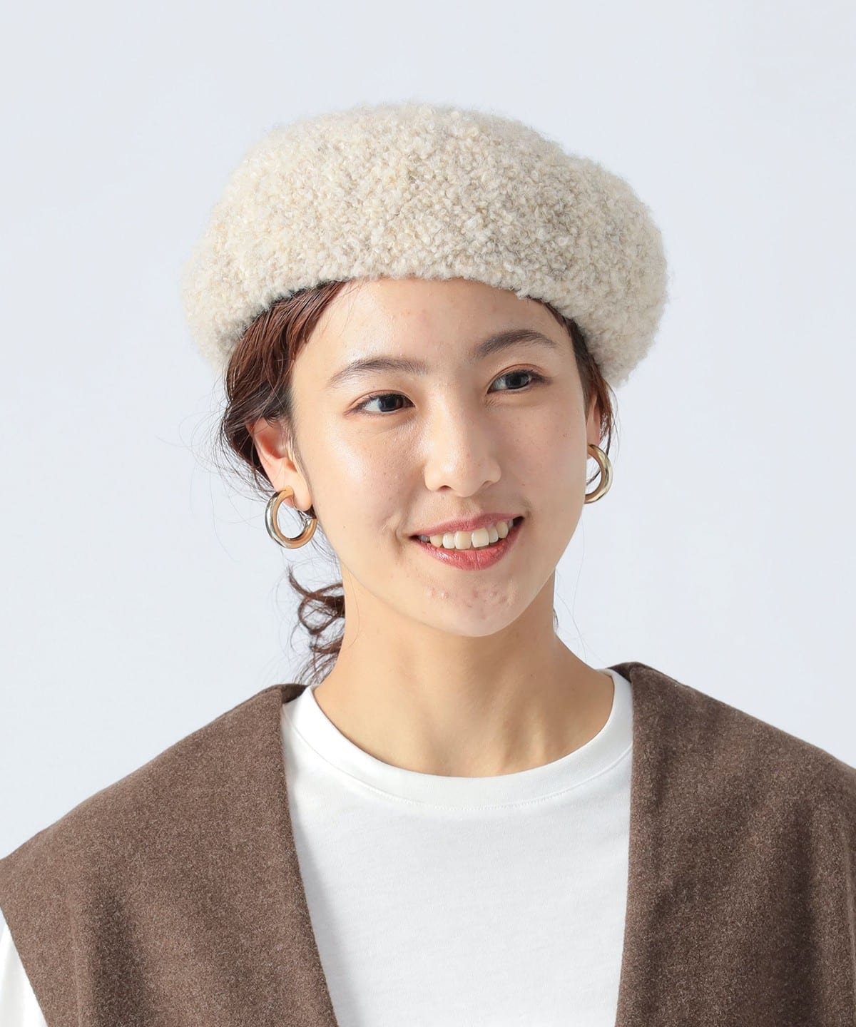 シープ ベレー帽 帽子 WOMEN IVORY ONE SIZE シープ ベレー帽 帽子 WOMEN IVORY ONE SIZE