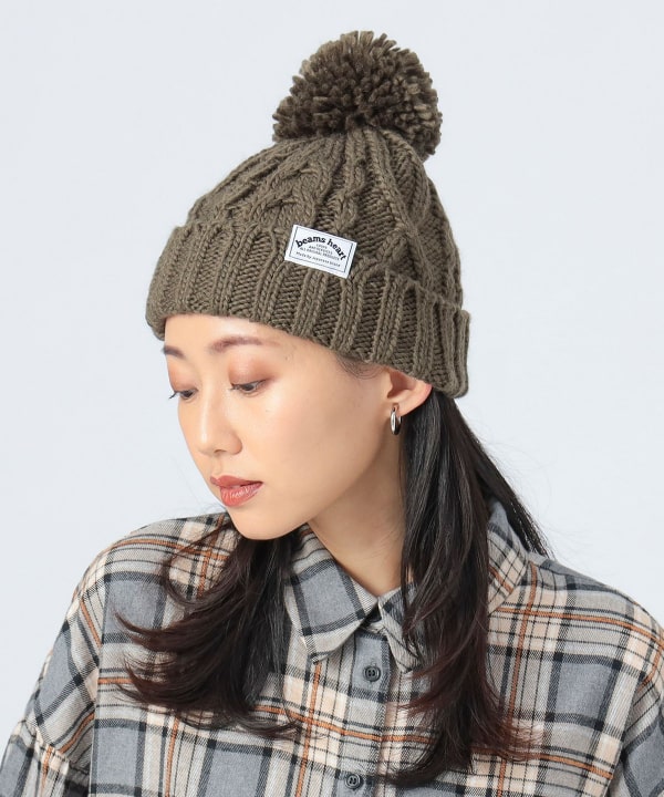 ヴィヴィアン ボンボンニット帽 ハート型オーブチャーム付 ケーブルニット 超美品】レアVivienne Westwood ハートオーヴ付きニットキャップ