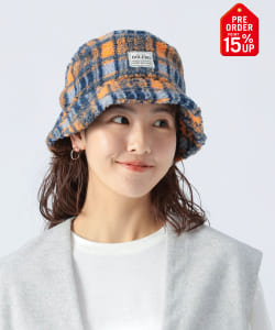 【+15%ポイントUP】チェック ボア バケットハット