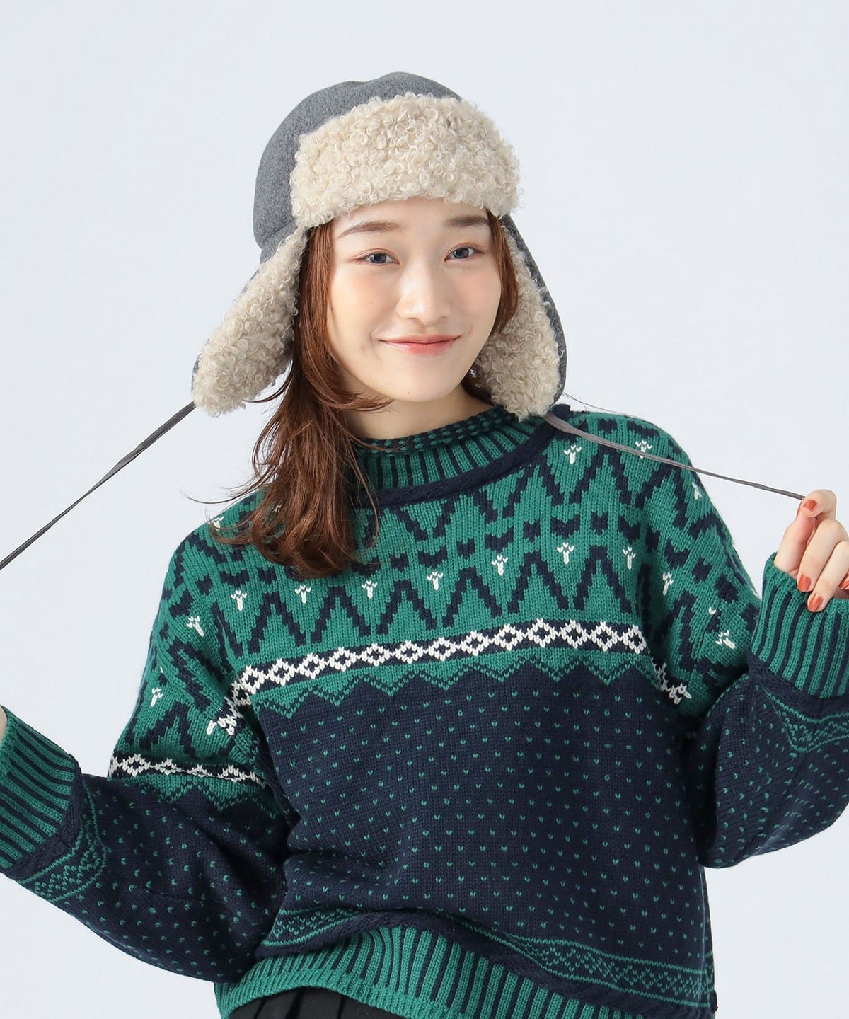 メルトン フライト キャップ 帽子 WOMEN GREY ONE SIZE メルトン フライト キャップ 帽子 WOMEN GREY ONE SIZE