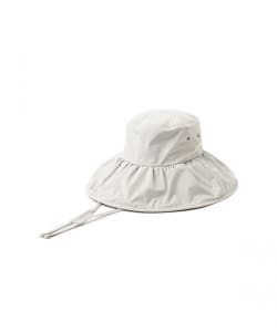 UVカット ギャザー つば広ハット（接触冷感・撥水）