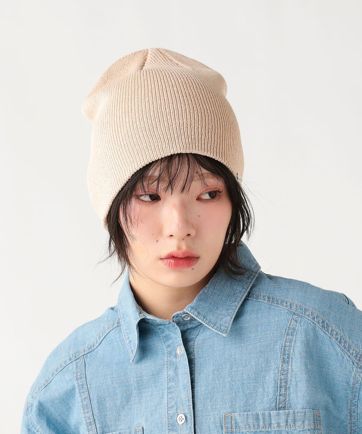 BEAMS HEART（ビームス ハート）シンプル リブ ビーニー（帽子 ニット