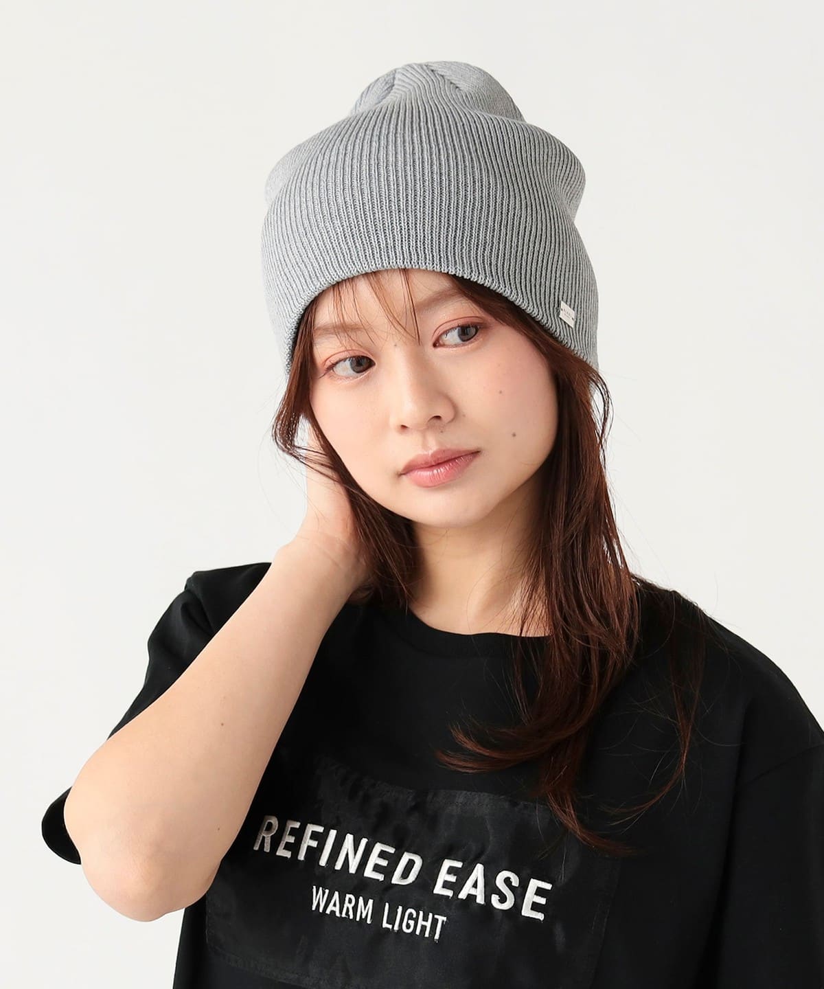 BEAMS HEART（ビームス ハート）シンプル リブ ビーニー（帽子 ニット