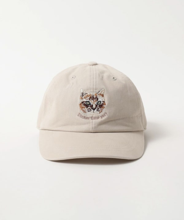 猫刺繍 キャップ