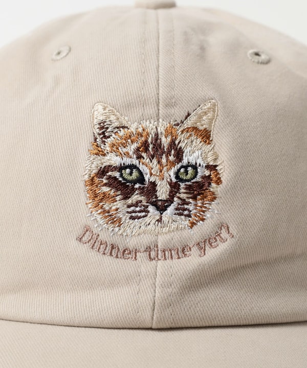 猫刺繍 キャップ