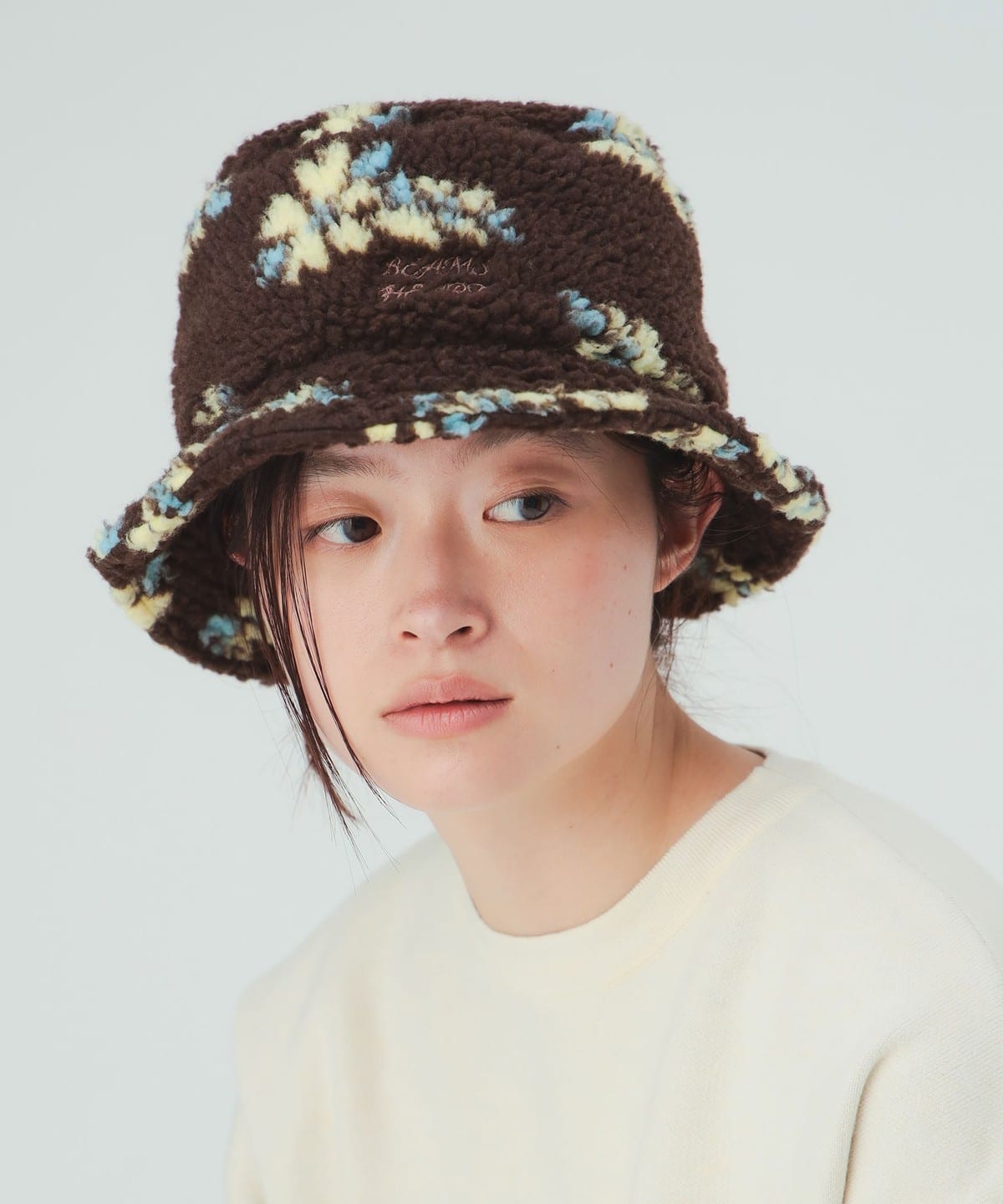 花卉絨毛漁夫帽