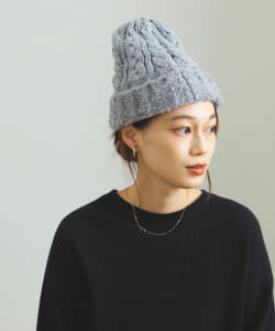 BEAMS HEART / 異素材 ケーブル ワッチキャップ