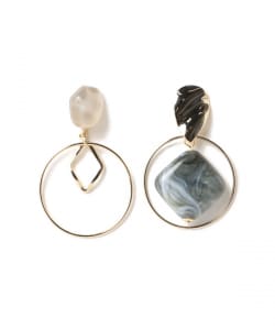 BEAMS HEART / アシンメトリー イヤリング