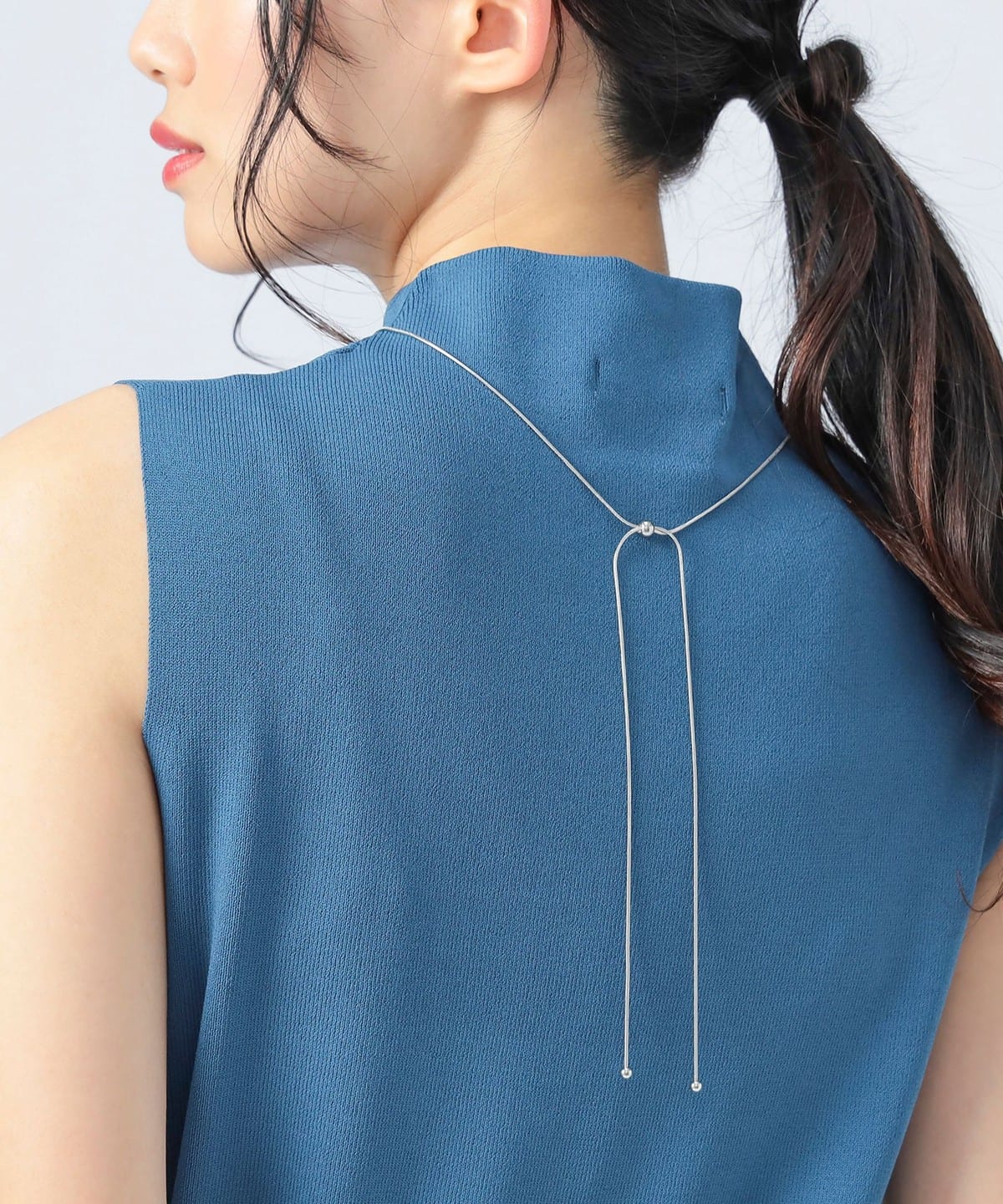メタルカーブ ロングネックレス アクセサリー WOMEN SILVER ONE SIZE メタルカーブ ロングネックレス アクセサリー WOMEN SILVER ONE SIZE