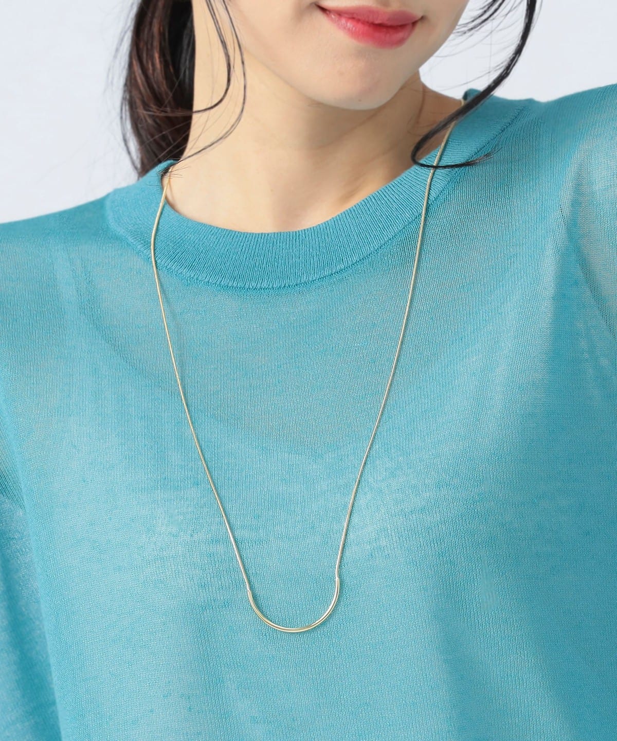 メタルカーブ ロングネックレス アクセサリー WOMEN GOLD ONE SIZE メタルカーブ ロングネックレス アクセサリー WOMEN GOLD ONE SIZE