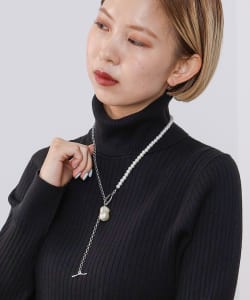 ドロップ フェイクパール ネックレス