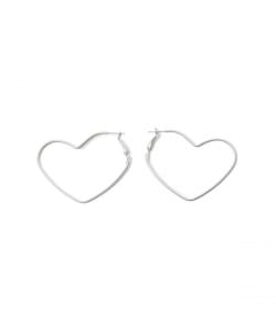 BEAMS HEART / 女裝 霧面 心型環狀 針式耳環