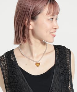 BEAMS HEART / 女裝 心型 透明 串珠 項鍊