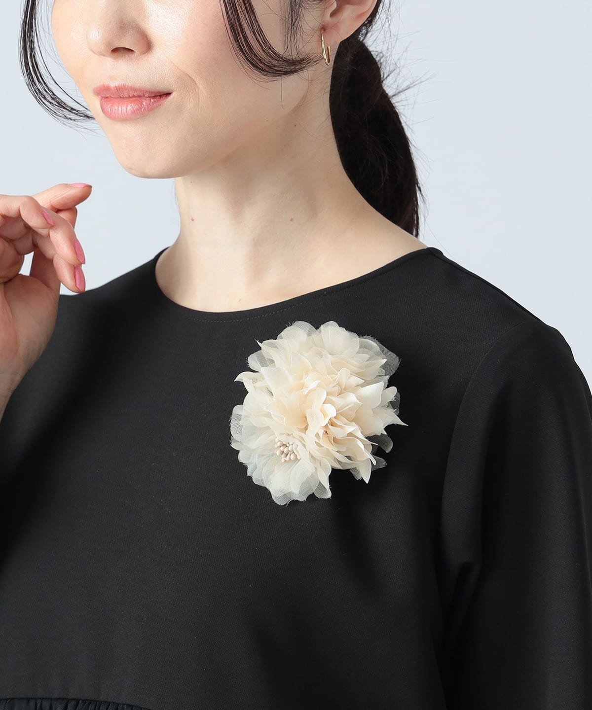 シアーフラワー コサージュ アクセサリー WOMEN IVORY ONE SIZE シアーフラワー コサージュ アクセサリー WOMEN IVORY ONE SIZE