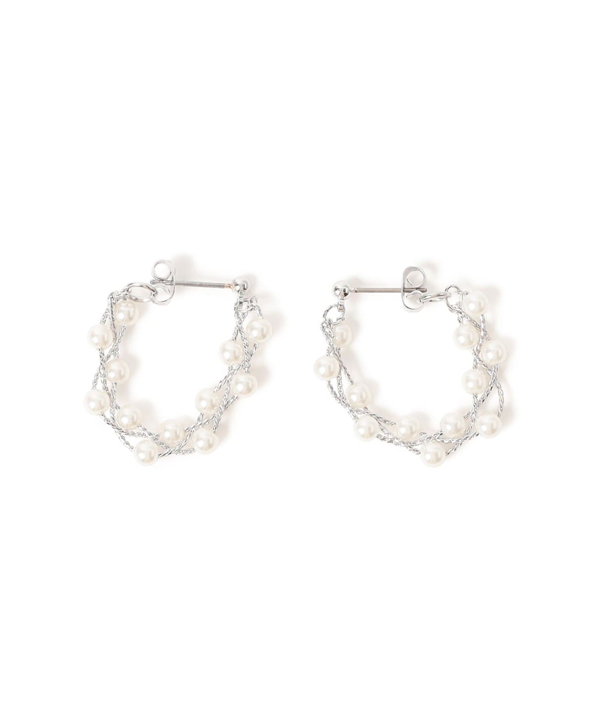 パール ブレイド ピアス アクセサリー WOMEN SILVER ONE SIZE パール ブレイド ピアス アクセサリー WOMEN SILVER ONE SIZE