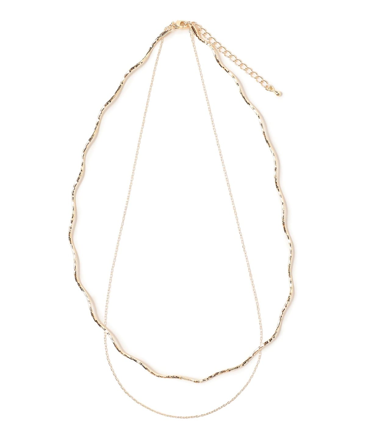 BEAMS HEART（ビームス ハート）2連 ウェーブ ライン ネックレス  