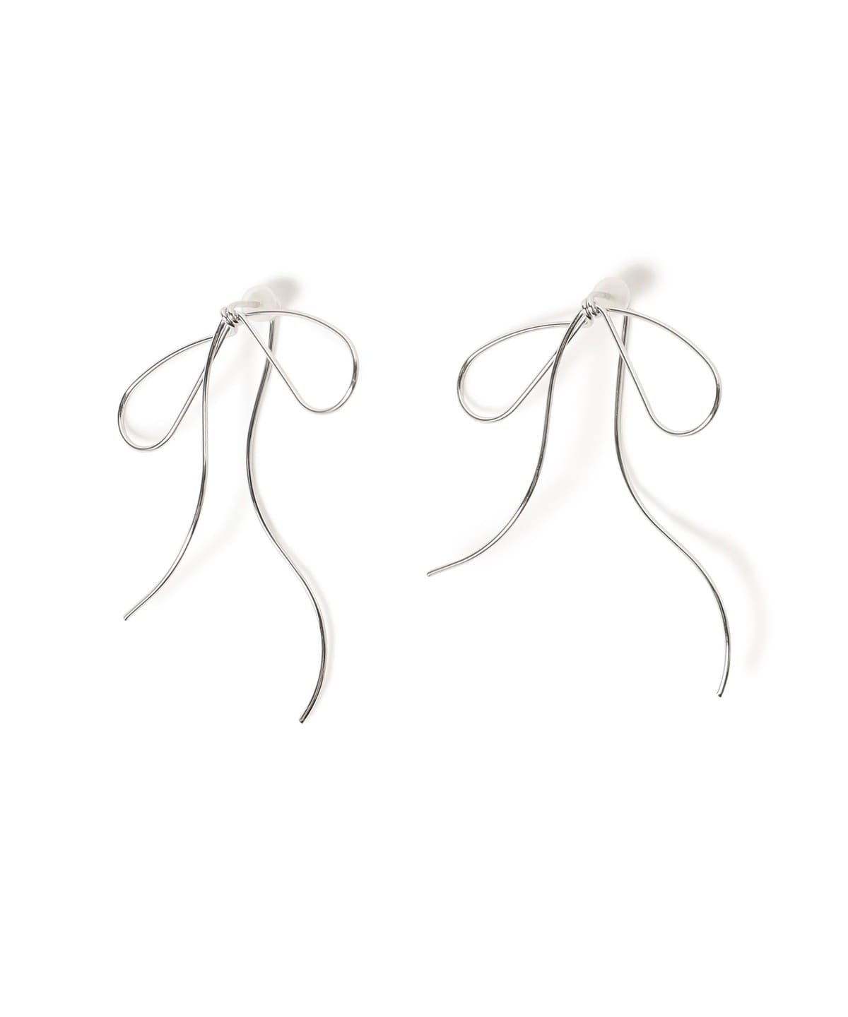 ワイヤー リボン ピアス アクセサリー WOMEN SILVER ONE SIZE ワイヤー リボン ピアス アクセサリー WOMEN SILVER ONE SIZE