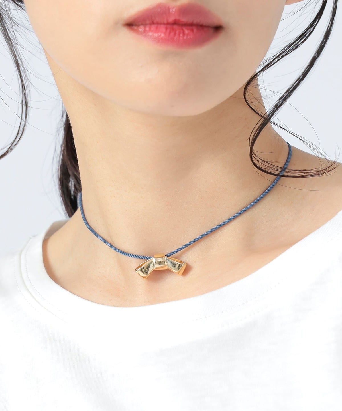 リボン モチーフ 紐 ネックレス アクセサリー WOMEN BLUE ONE SIZE リボン モチーフ 紐 ネックレス アクセサリー WOMEN BLUE ONE SIZE