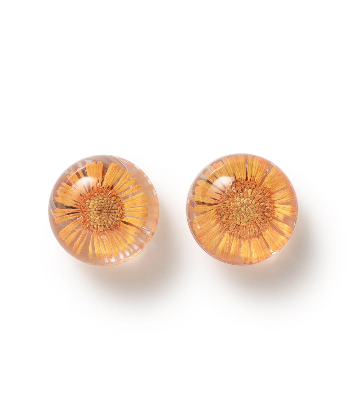 クリア フラワー イヤリング アクセサリー WOMEN ORANGE ONE SIZE クリア フラワー イヤリング アクセサリー WOMEN ORANGE ONE SIZE