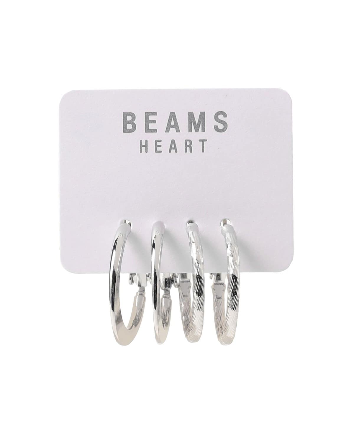 BEAMS HEART（ビームス ハート）2デザイン フープ セットピアス
