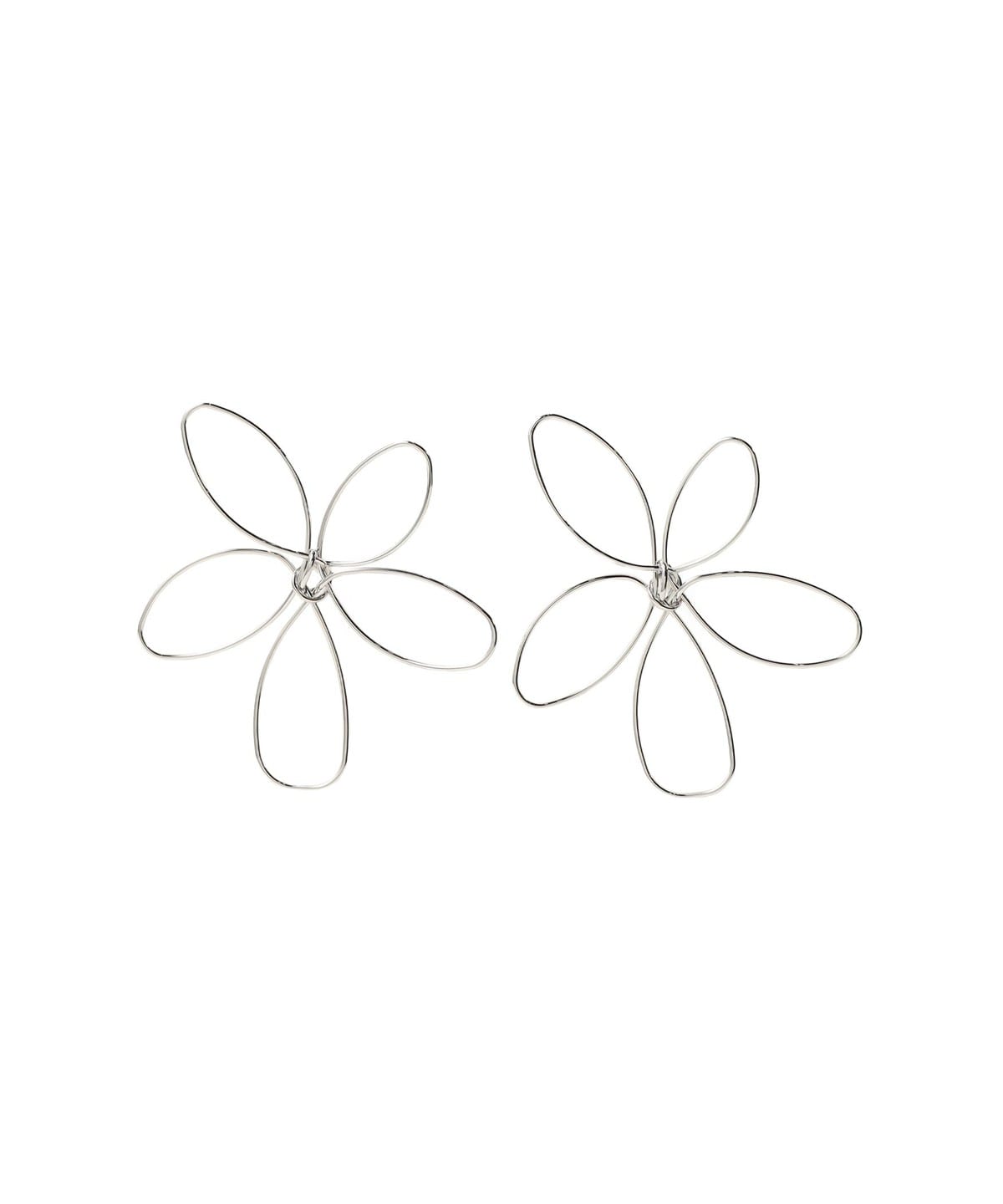 ライン フラワー ピアス アクセサリー WOMEN SILVER ONE SIZE ライン フラワー ピアス アクセサリー WOMEN SILVER ONE SIZE