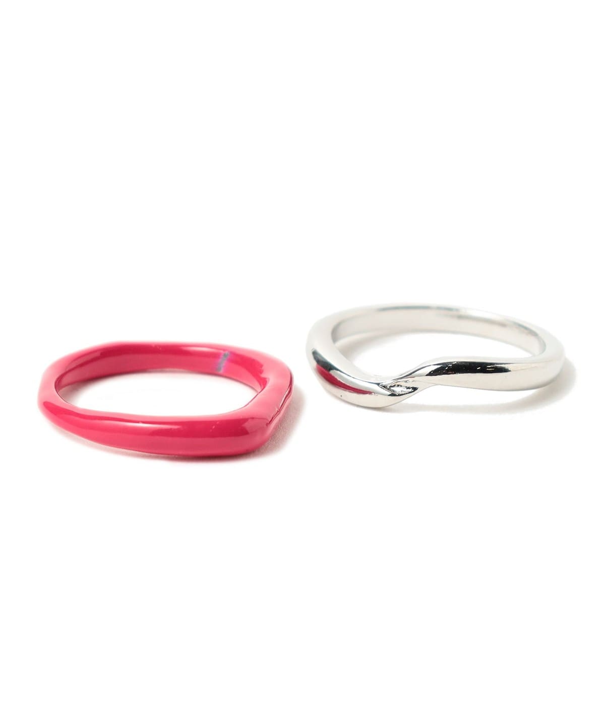 カラー 2セット リング アクセサリー WOMEN PINK×SILVER ONE SIZE カラー 2セット リング アクセサリー WOMEN PINK×SILVER ONE SIZE