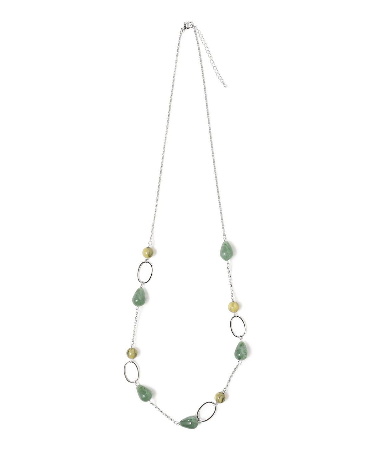マーブル ビーズ ネックレス アクセサリー WOMEN SILVER ONE SIZE マーブル ビーズ ネックレス アクセサリー WOMEN SILVER ONE SIZE