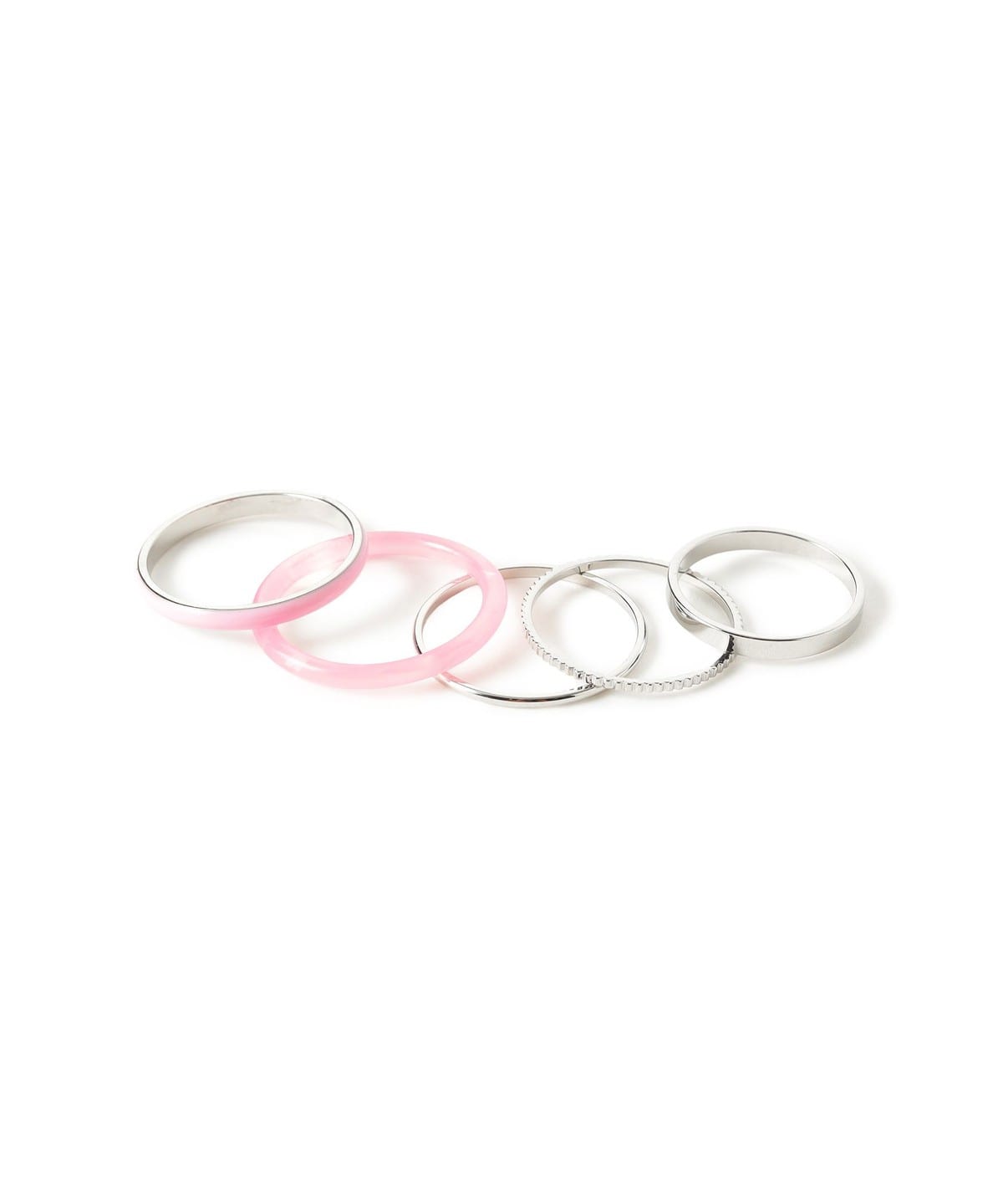 カラー × メタル 5セット リング(セットアイテム) アクセサリー WOMEN SILVER ONE SIZE カラー × メタル 5セット リング(セットアイテム) アクセサリー WOMEN SILVER ONE SIZE
