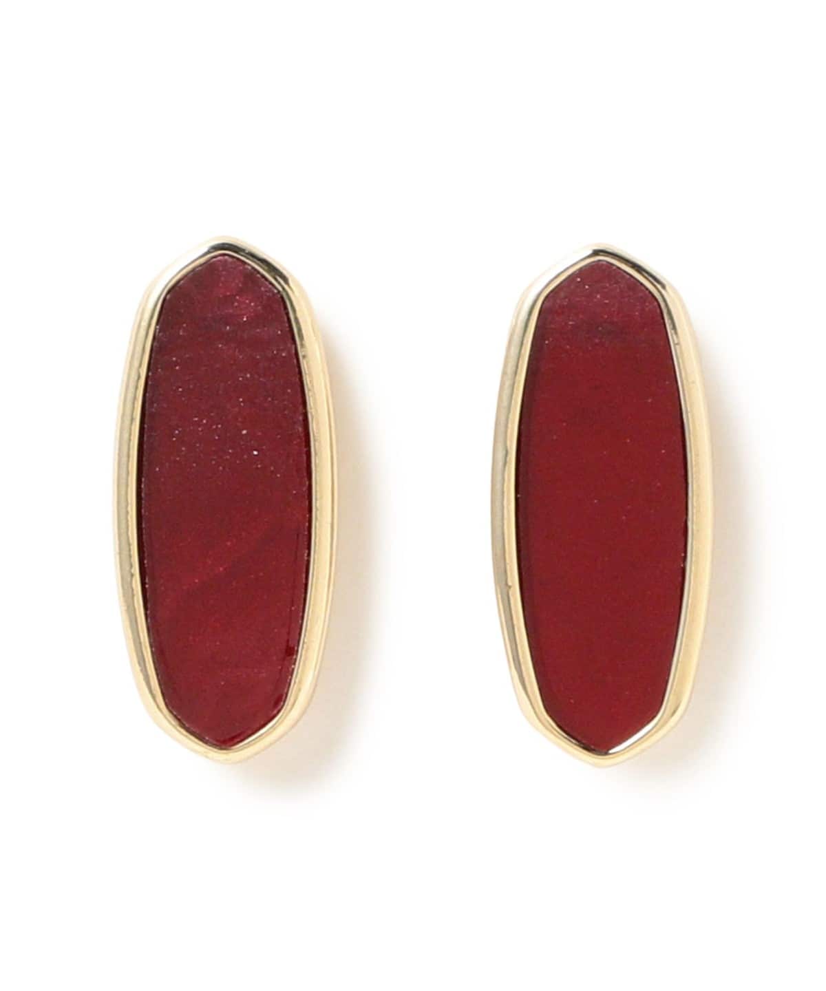 ロング ストーン ピアス アクセサリー WOMEN RED ONE SIZE