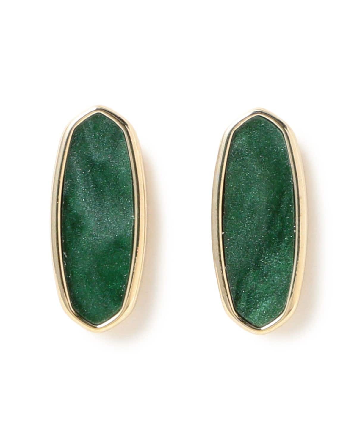 ロング ストーン ピアス アクセサリー WOMEN GREEN ONE SIZE