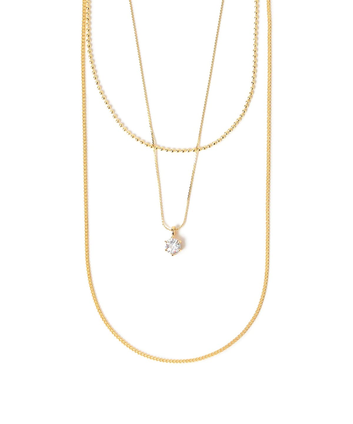 BEAMS HEART（ビームス ハート）3連 キュービックジルコニア