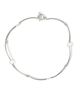 ウェーブ クリアビーズ ネックレス