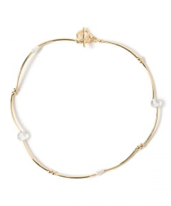 ウェーブ クリアビーズ ネックレス