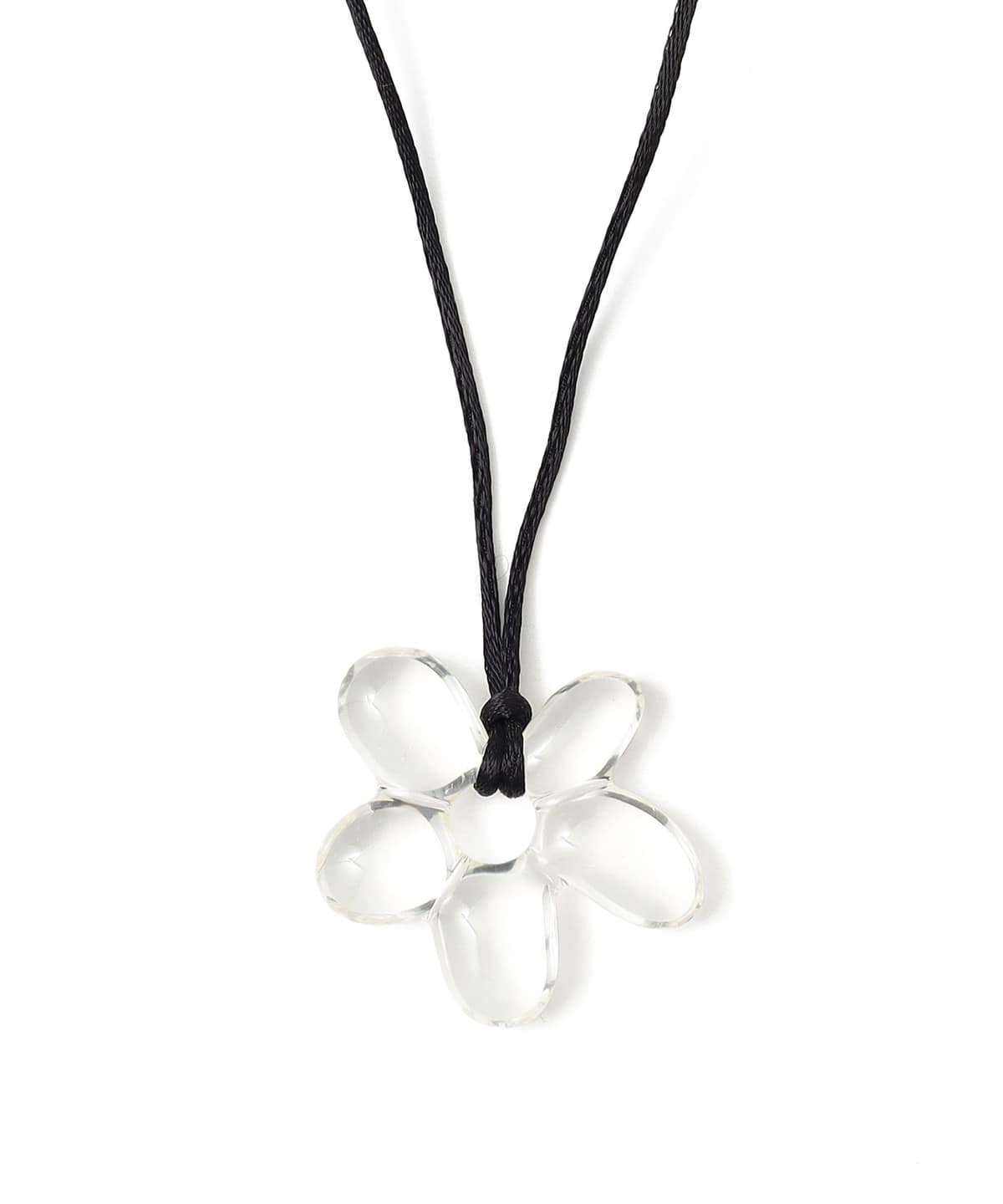 BEAMS HEART（ビームス ハート）クリアフラワー 紐ネックレス