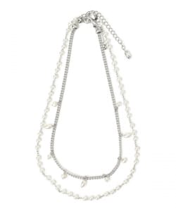 フェイクパール 2連 ネックレス