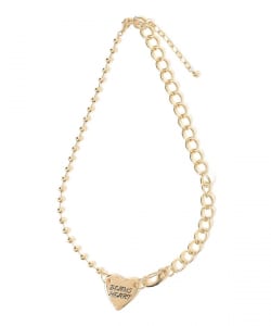 ハート ロゴプレート ネックレス