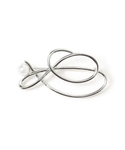 フェイクパール ライン ブローチ