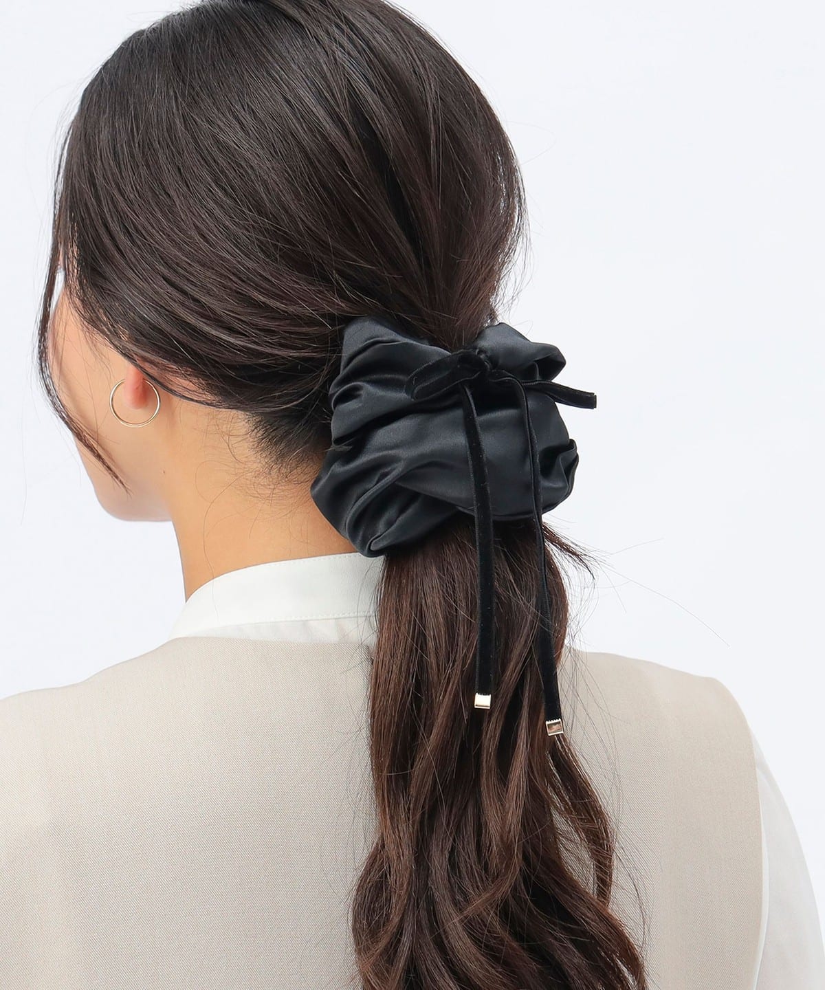 BEAMS HEART（ビームス ハート）ベロアリボン サテン シュシュ＊（ヘア