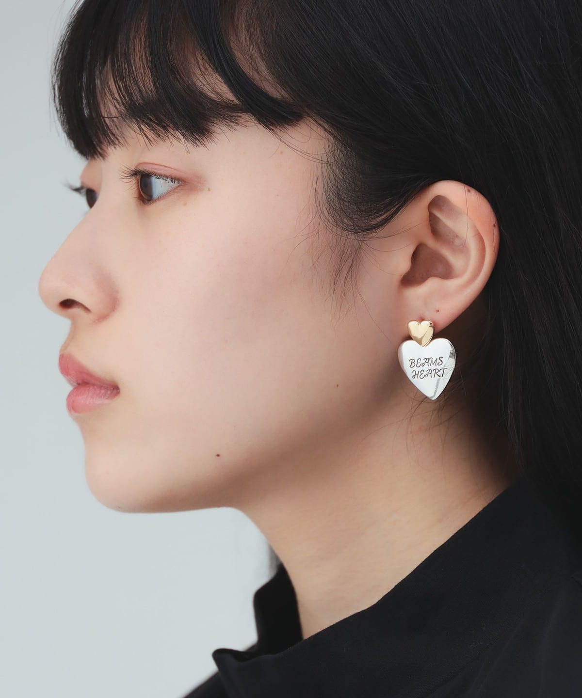 BEAMS HEART（ビームス ハート）ハートモチーフ ロゴ入り ピアス