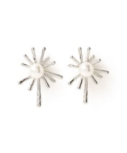 フェイクパール サンモチーフ ピアス