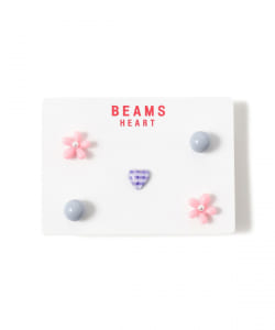 5セット フラワーハートピアス