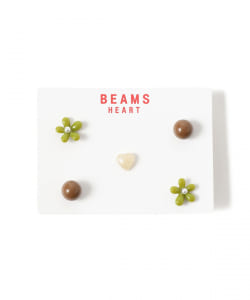 5セット フラワーハートピアス