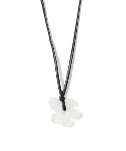 紐 フラワー ネックレス