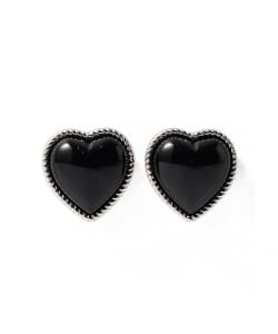 ぷっくり ハートピアス