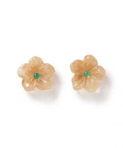 クリア フラワー イヤリング