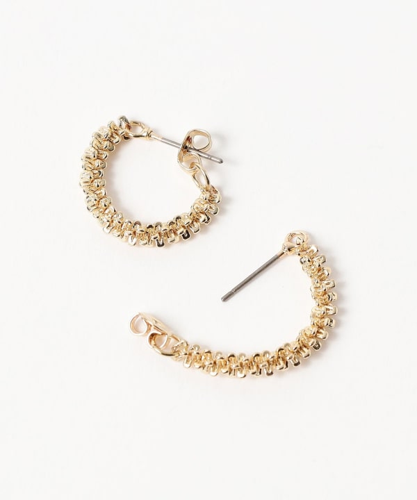 メッシュ フープ ピアス