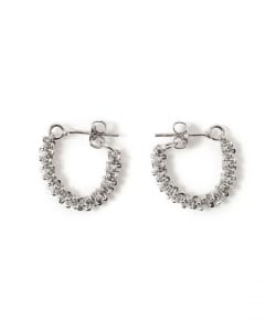 メッシュ フープ ピアス