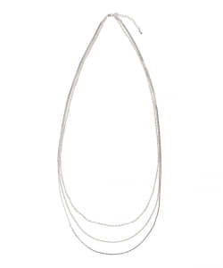 BEAMS HEART / 3連 カットチェーン ネックレス