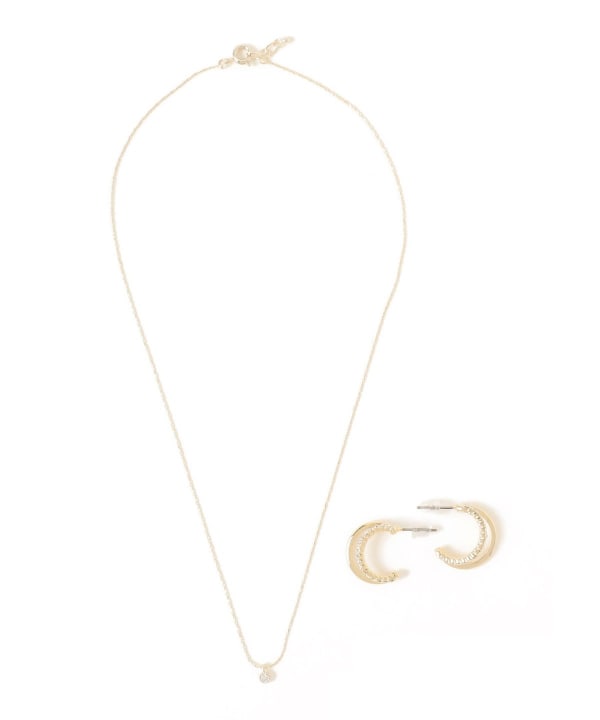 BEAMS HEART（ビームス ハート）三日月ピアス × ネックレス