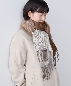 【TIME SALE商品】BEAMS HEART / 女裝 變形蟲 緹花 圍巾